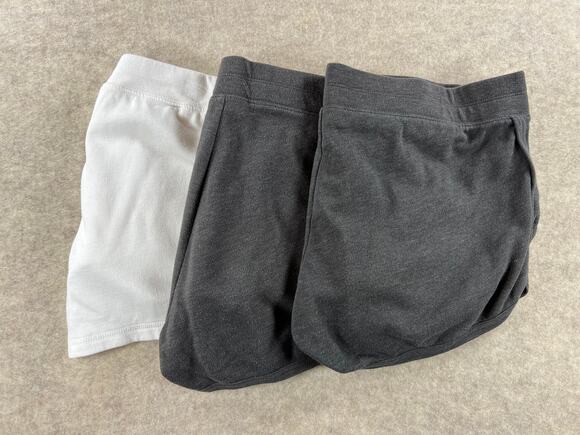 Motherhood Maternity Pants - Motherhood Maternity French Terry Knit Shorts Bundle White Gray XL